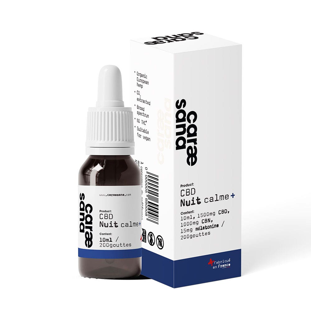 Caraesana CBD oil broadspectrum 1500mg + cbn 1000mg Night Calm+ 10ml
