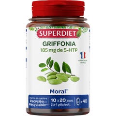 Superdiet Griffonnia 185mg of 5-HTP Moral 40 capsules