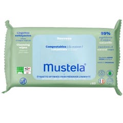 Mustela Compostable Cleansing Wipes Perfumes x60