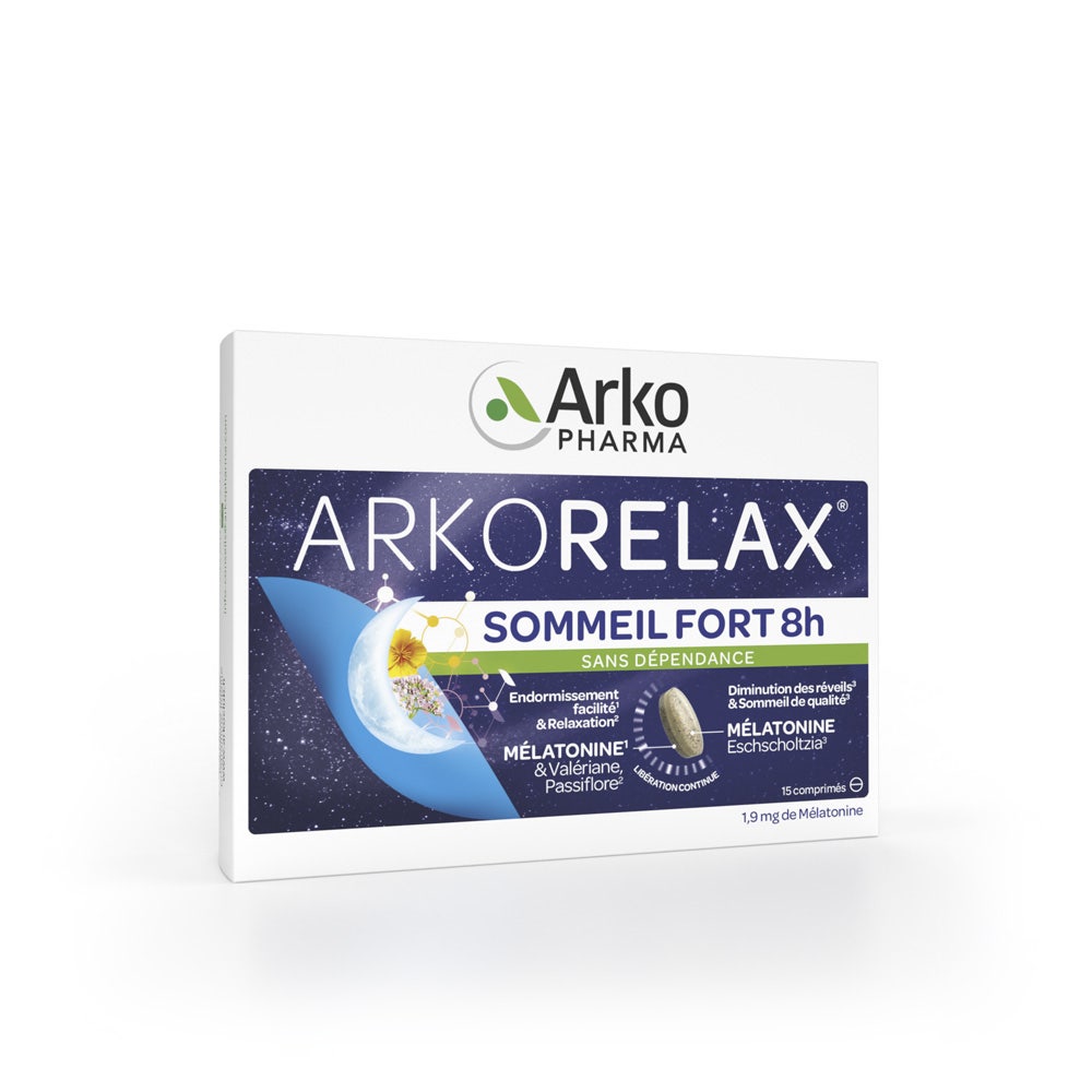 Arkopharma Arkorelax Deep Sleep 8H Melatonin, Valerian 15 tablets