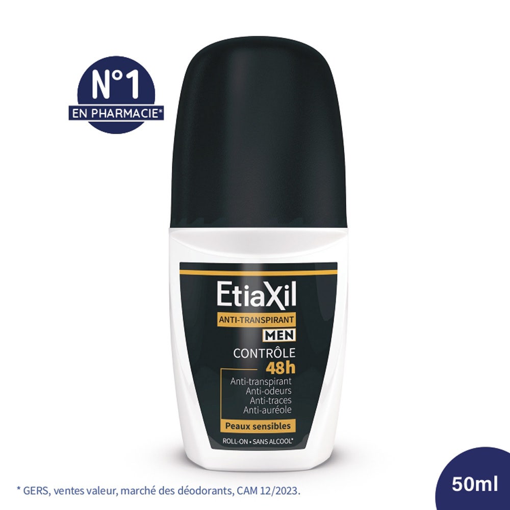 Etiaxil Deodorants L'Homme 48h Aluminium Free Rollon Peaux Sensibles 50ml Easypara