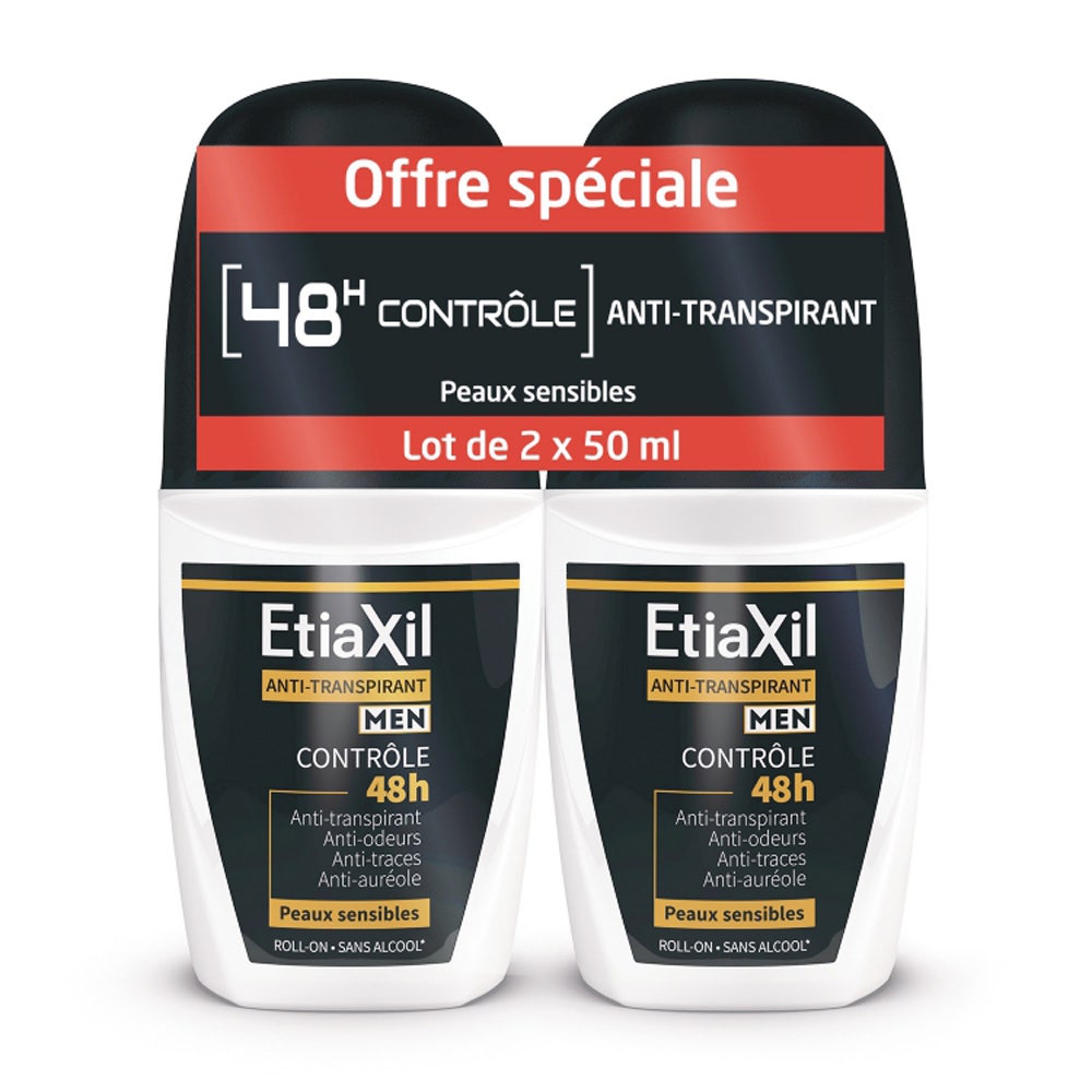 Etiaxil Deodorants L'Homme 48h Rollon 2x50ml Easypara