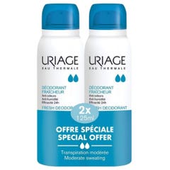 Uriage Refreshing Deodorant Anti-Odour Anti-Humidity Sensitive Skin 2x125ml