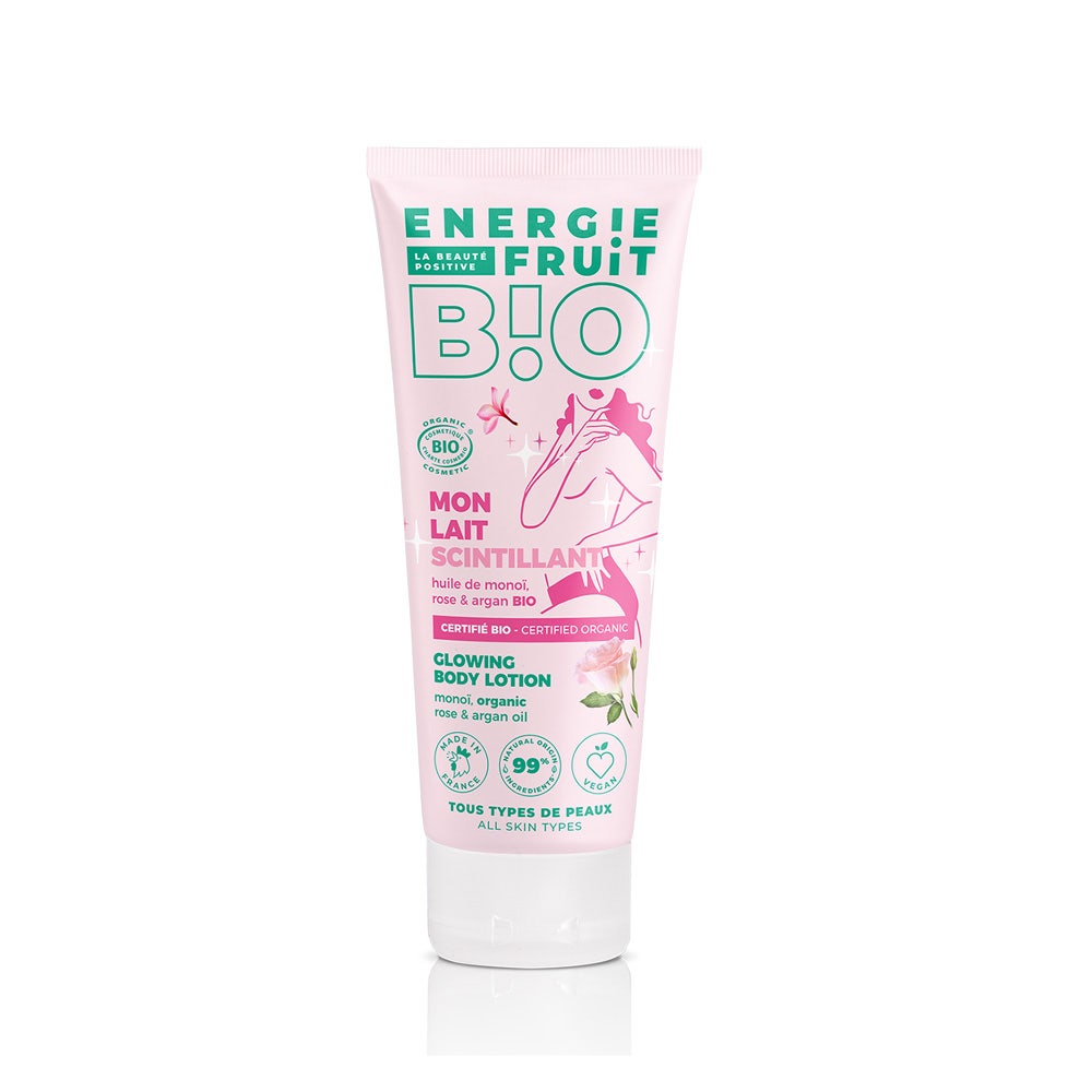 Energie Fruit Certified organic shimmering body milk with monoi, rose and argan oils 200 ml