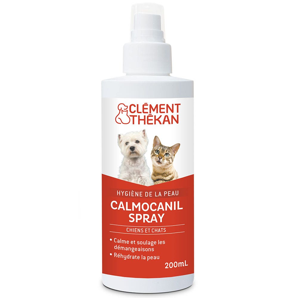 Clement-Thekan Calmocanil Spray Calme et Soulage les Démangeaisons Chiens Chats 200ml