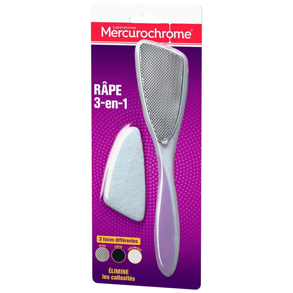 Mercurochrome 3-in-1 rasp Removes calcium deposits