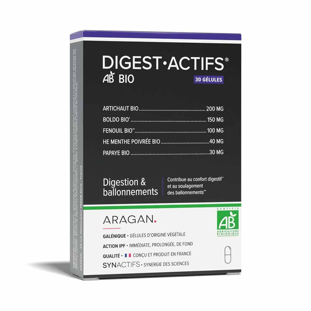Aragan Synactifs DigestActifs Organic 30 capsules