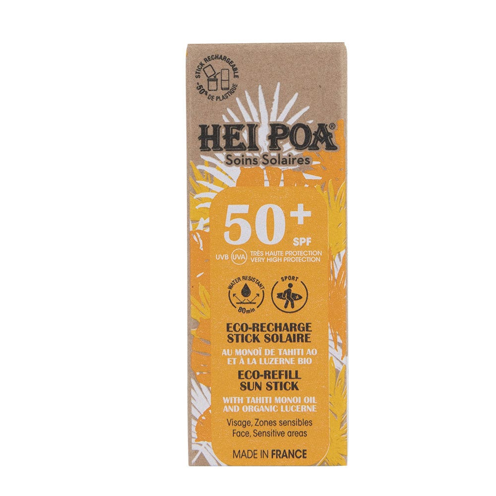 Hei Poa Sun Care Eco-Recharge Sunscreens Face SPF50+ Stick 15g