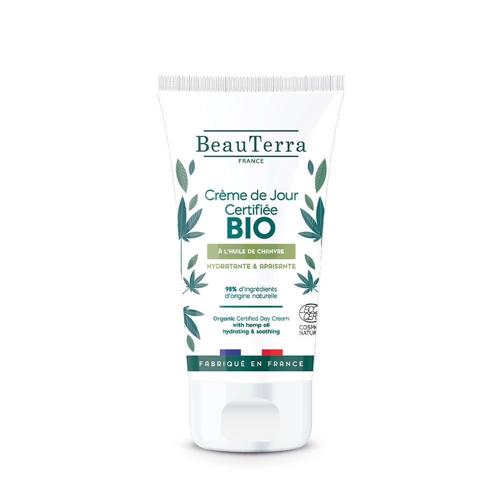 Beauterra Organic hemp oil day cream A l'Huile de Chanvre Bio 50ml