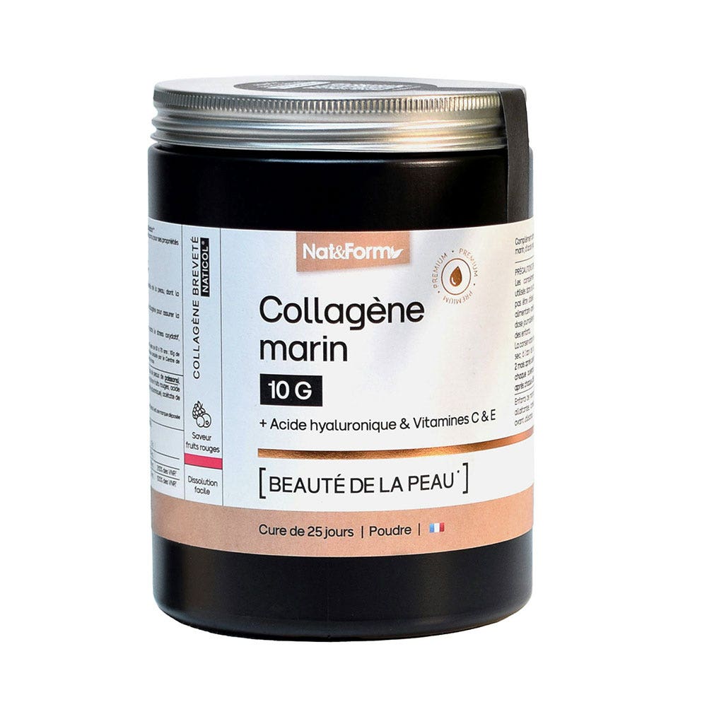 Nat&Form Collagen Marine 10g Skin Beauty Red Fruit Flavour 315g