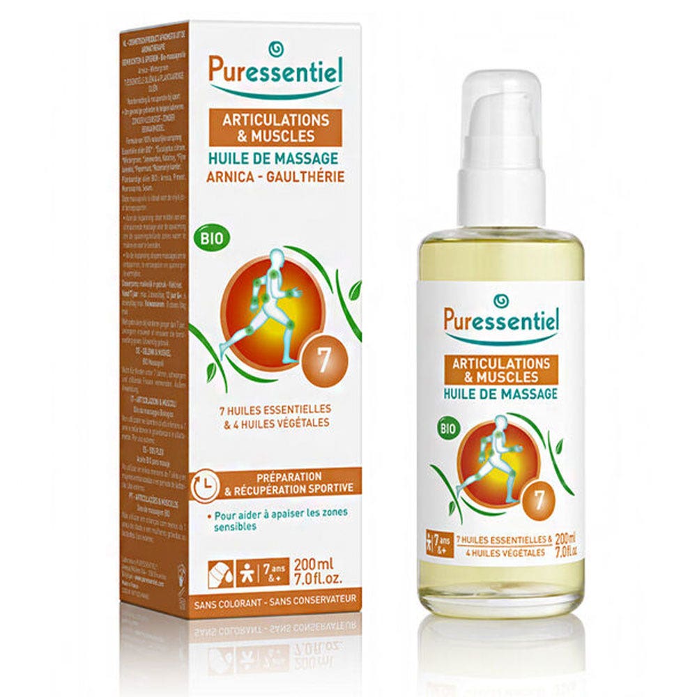 Puressentiel Joints & Muscles Massage Oil Organic Arnica and Gaultheria 200ml