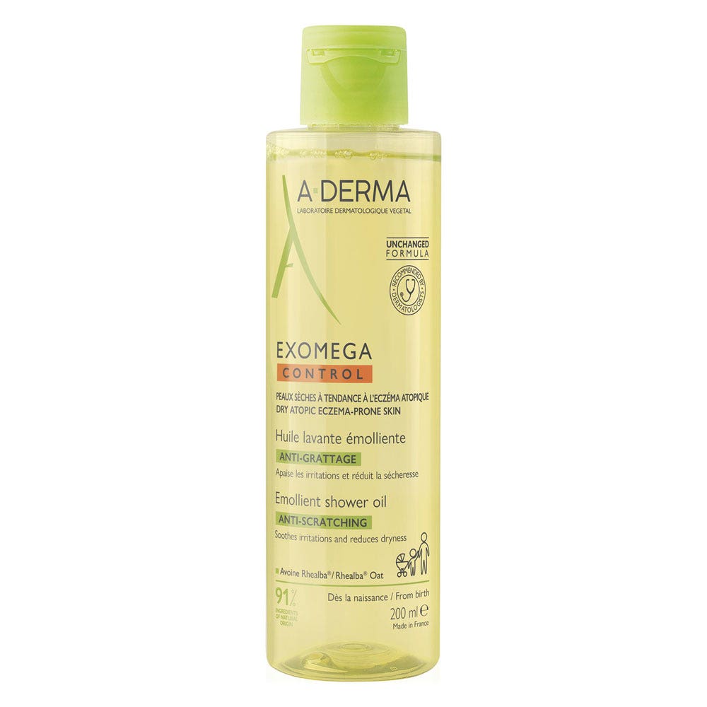 A-Derma Exomega Control Anti-scratch Emollient Cleansing Oil 200ml