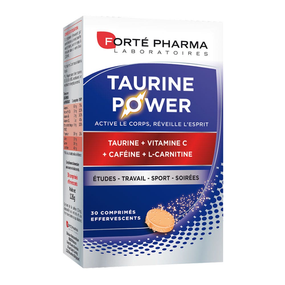Forté Pharma Taurine Power enriched with caffeine and L-carnitine 30 effervescent tablets