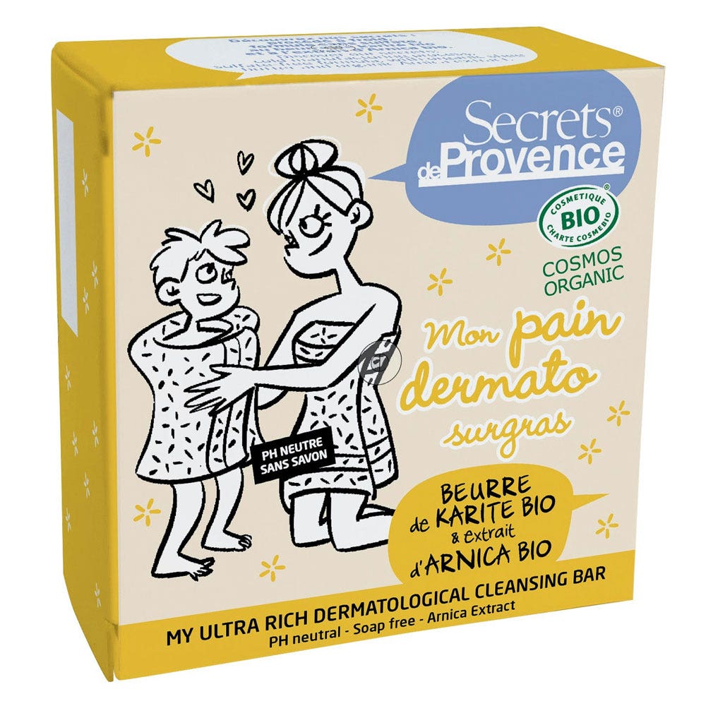 Secrets de Provence Superfatted Dermatological Bread Organic Shea Butter and Arnica 90g