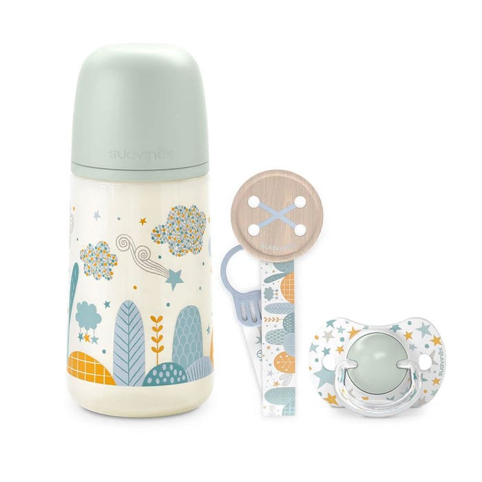 Suavinex Dreams Giftboxes Feeding Bottle Pacifier Clip to