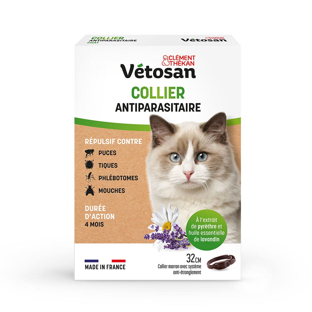 Clement-Thekan Vétosan Clement Thekan Cat Repellent Collar 32 cm 1 unidad