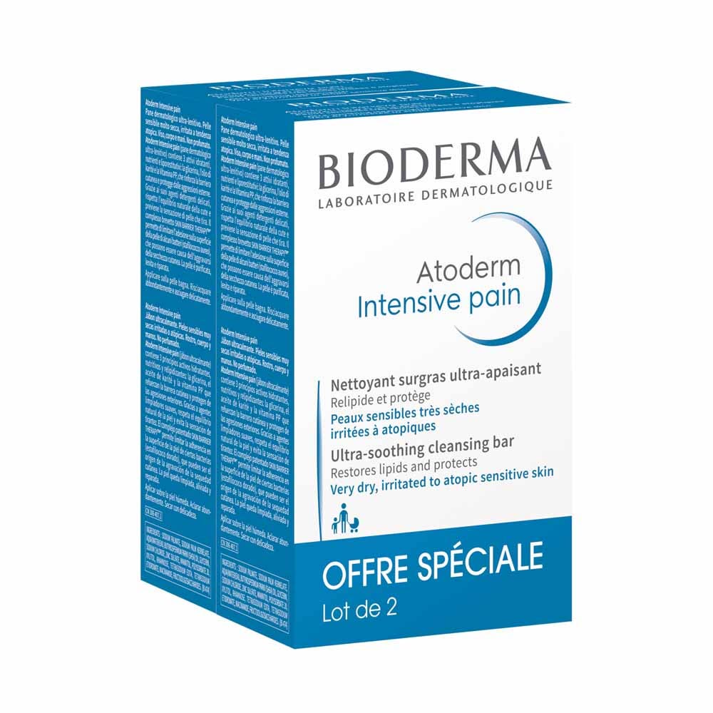 Bioderma Atoderm Intensive Superfatted Cleansing Bar Peaux sèches 2x150g