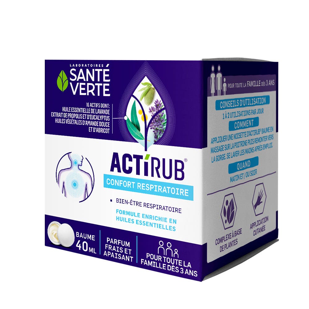 Sante Verte ActiRub Children's chest balm suitable for ages 3 and up 40 ml