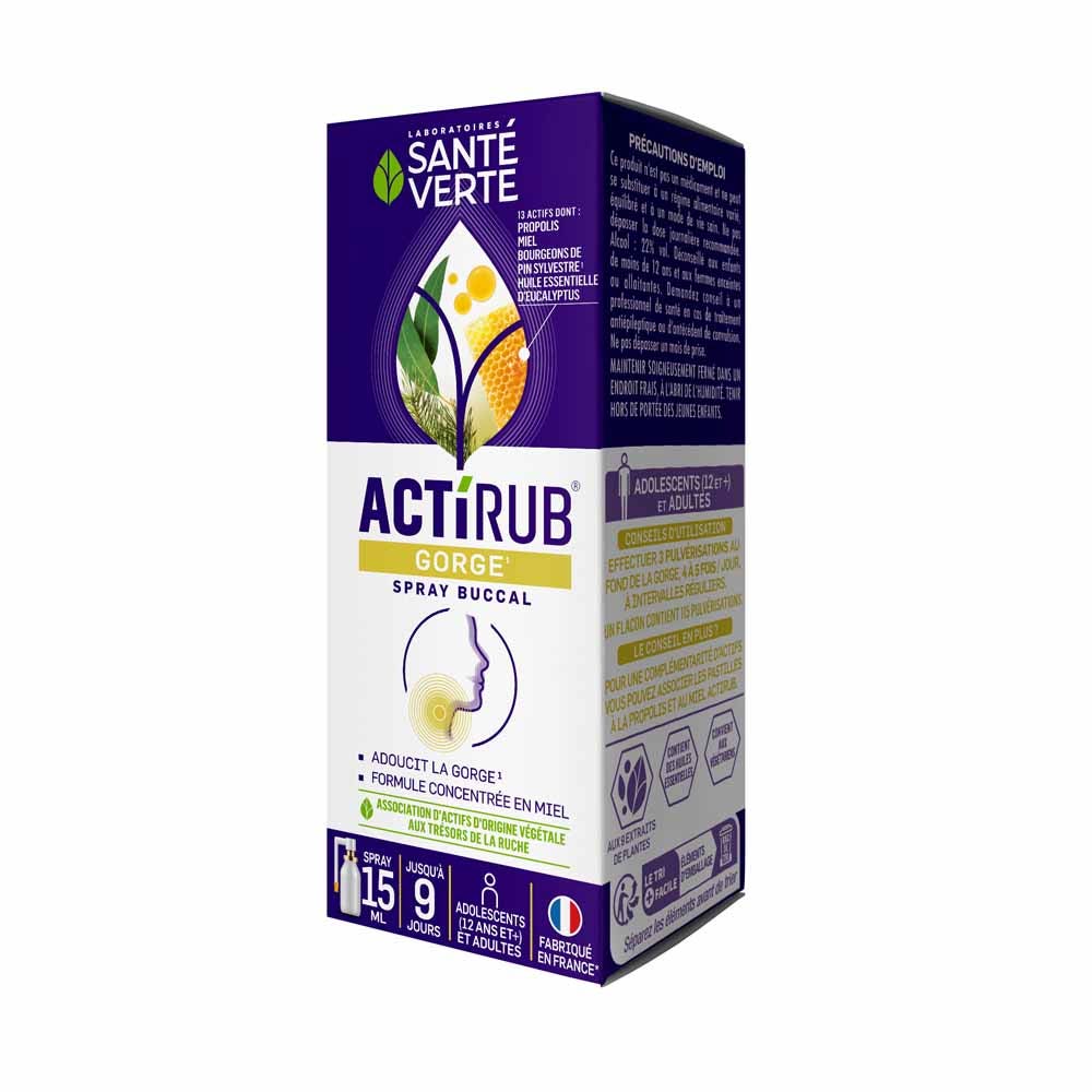 Sante Verte ActiRub Throat spray soothes the throat 15 ml