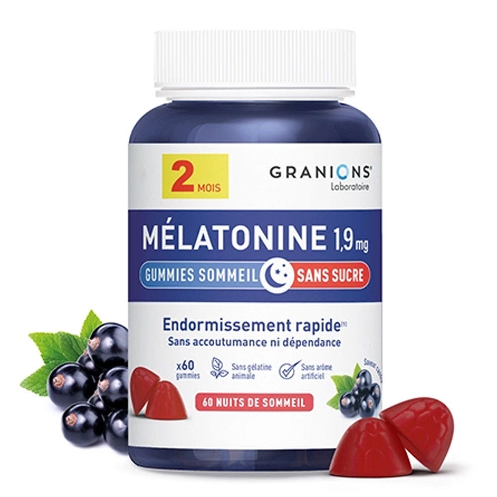 Granions Melatonin 1.9mg Sugar free 60 gummies