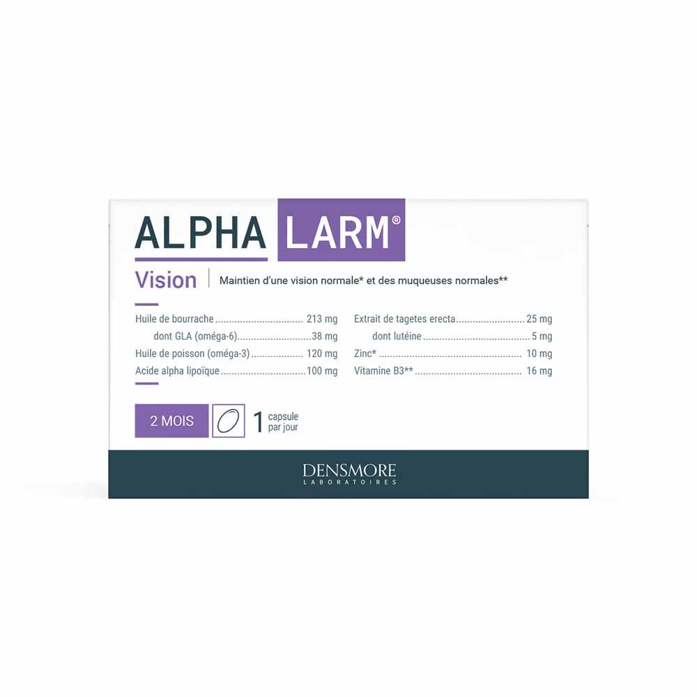 Densmore Suveal AlphaLarm Vision Support supports normal mucous membranes 60 capsules