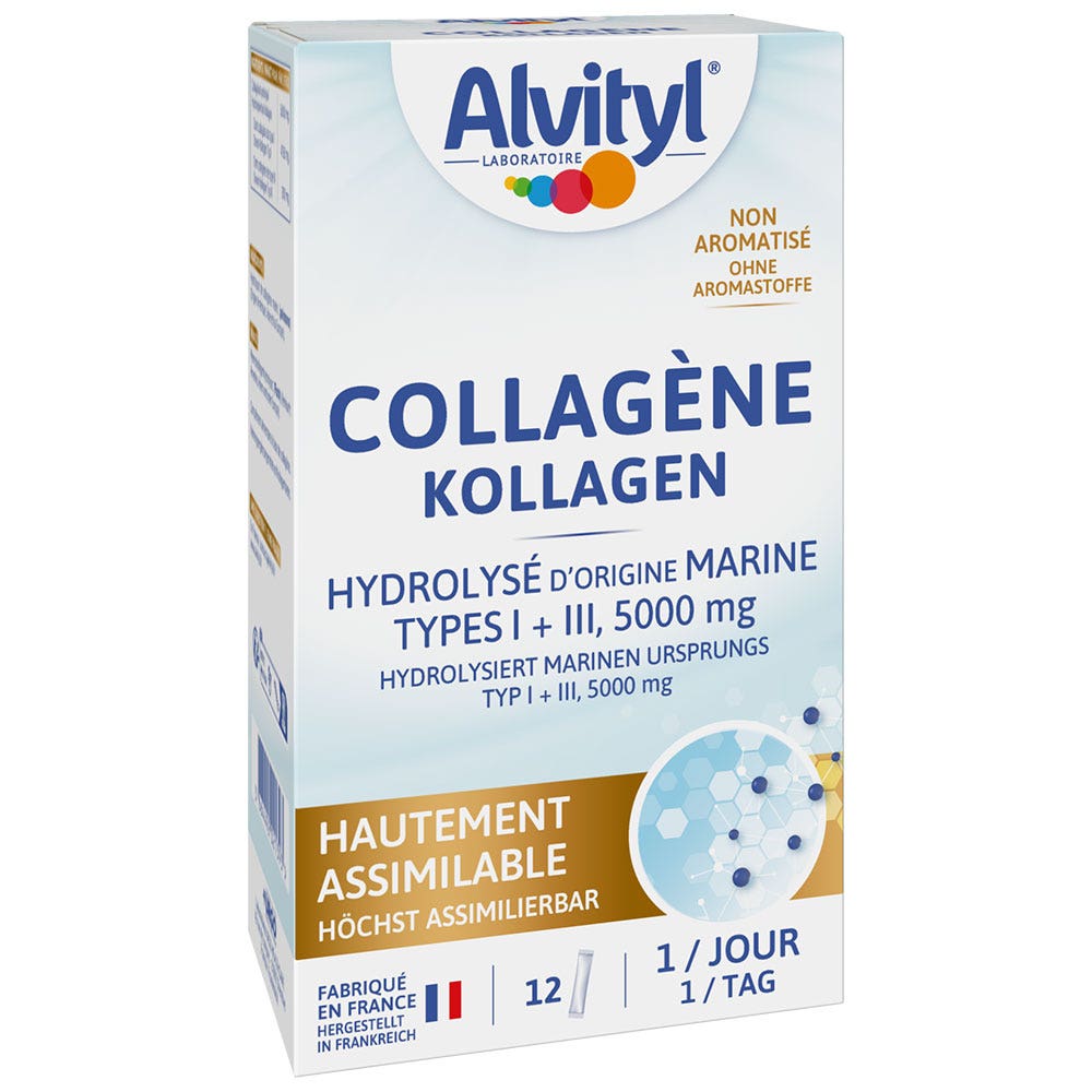 Alvityl Marine collagen 5000 mg collagen types I & III 12 sticks