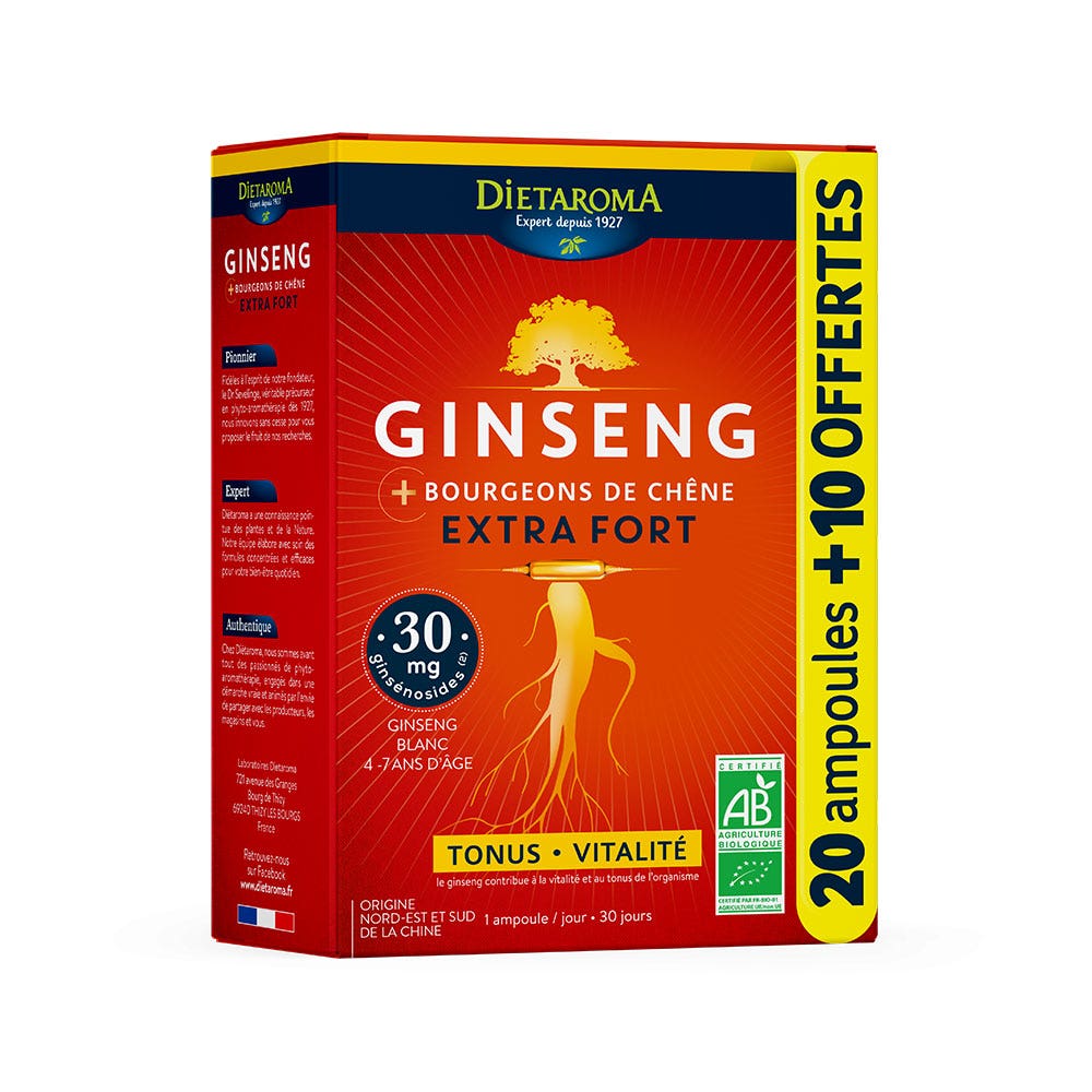 Dietaroma Ginseng Extra Strength Tonus Vitality 30 ampulas