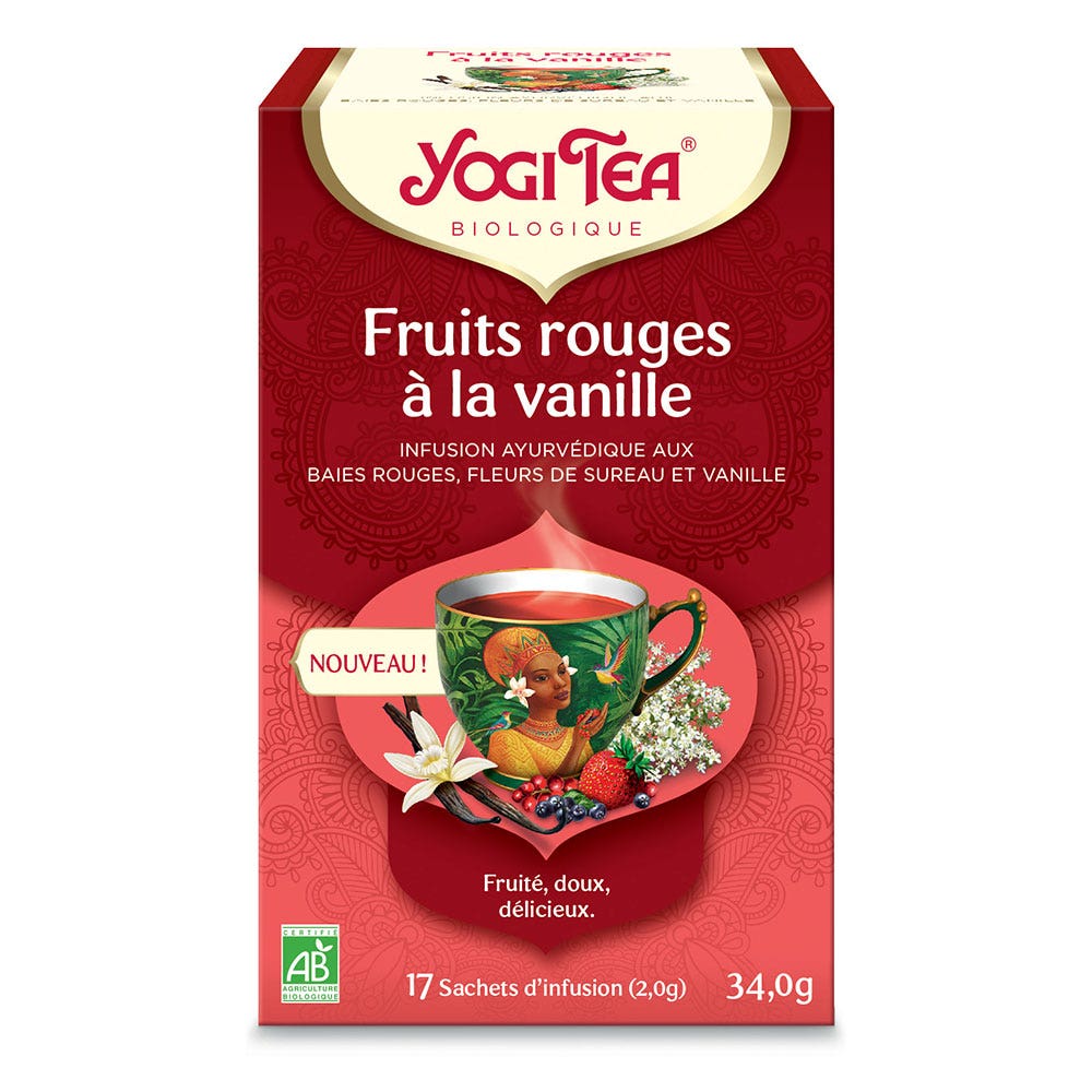 Yogi Tea Red Fruit with Vanilla Fruité, doux, délicieux 17 bags