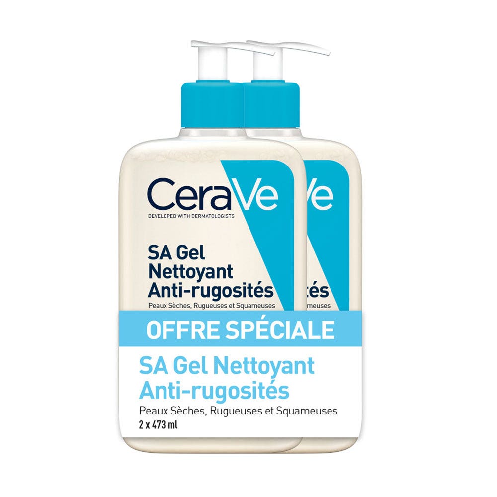 Cerave Body SA Sa Anti-Rugosity Gel Cleanser Dry, Rough and Flaky Skin 2x473ml