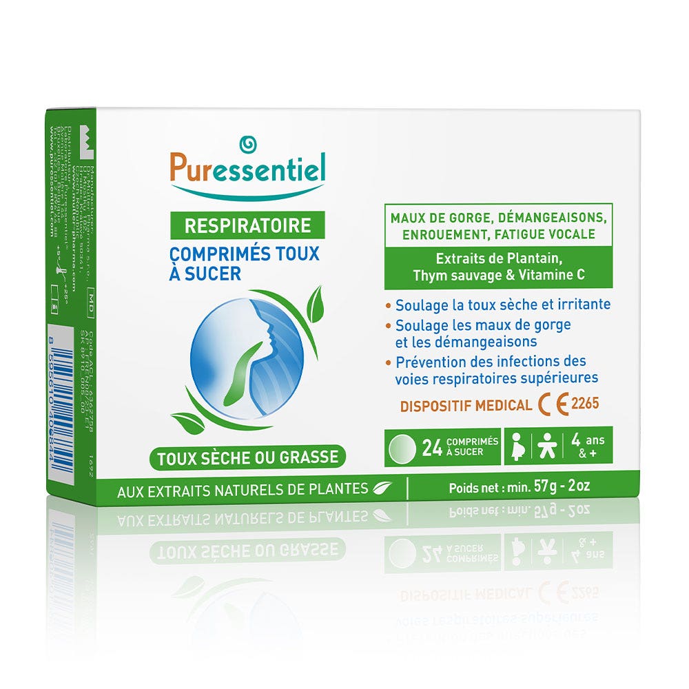 Puressentiel Respiratory Dry or hacking cough 24 chewable tablets