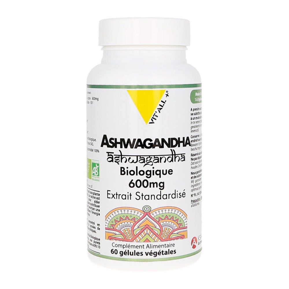 Vit'All+ Ashwagandha Bio 600mg 60 vegetarian capsules