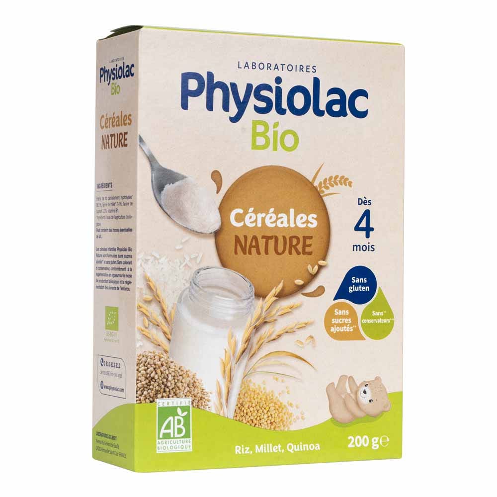 Physiolac Cereales Riz Millet Quinoa Bio Physiolac From 4 months 200g