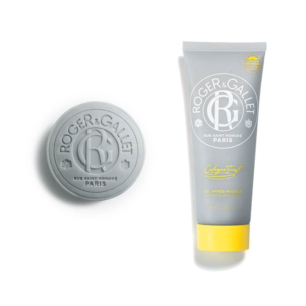 Roger & Gallet Cologne Twist Giftboxes Vanity Shaving Bar 100g + After Shave Gel 75ml