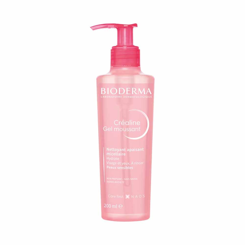 Bioderma Crealine Cleansing foaming gel sensitive skin Peaux