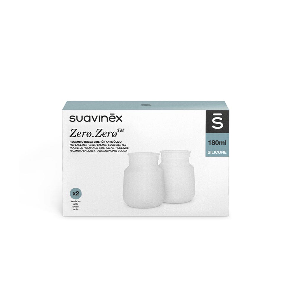 Suavinex Zero Zero Replacement Anti-Colic Bottle Pouches 180 ml