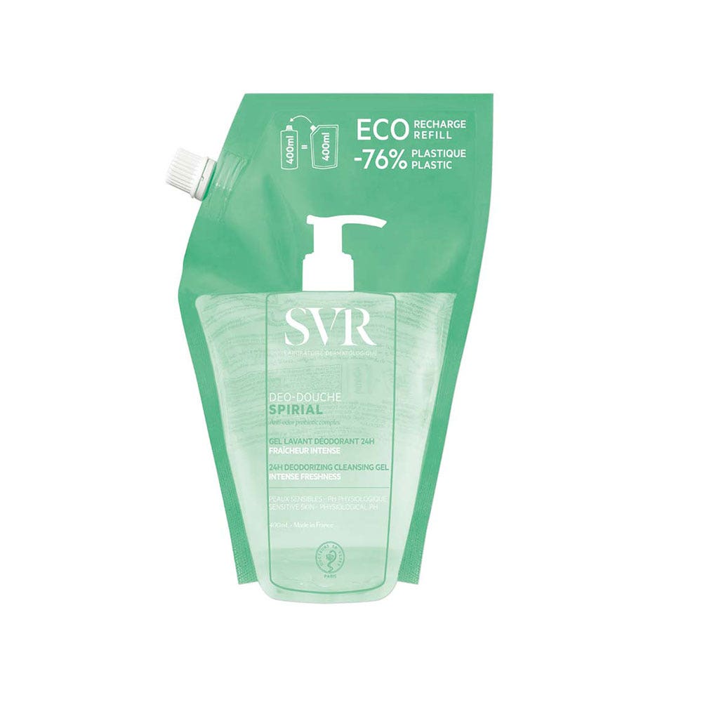 Svr Spirial Deo Shower Gel Refill 24h deodorant body wash 400 ml
