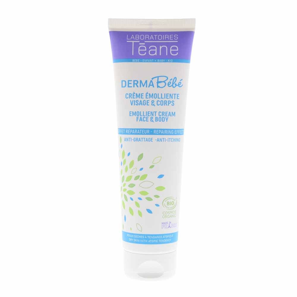 Laboratoires Teane DermaBebè Organic Emollient Cream Face and Body Pelle secca a tendenza atopica 150ml
