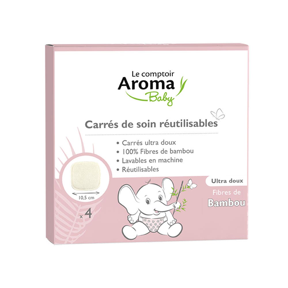 Le Comptoir Aroma Baby Reusable Skincare Squares x4