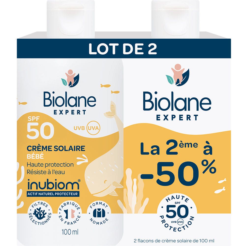 Biolane Expert Sun cream SPF50 2 x 100 ml