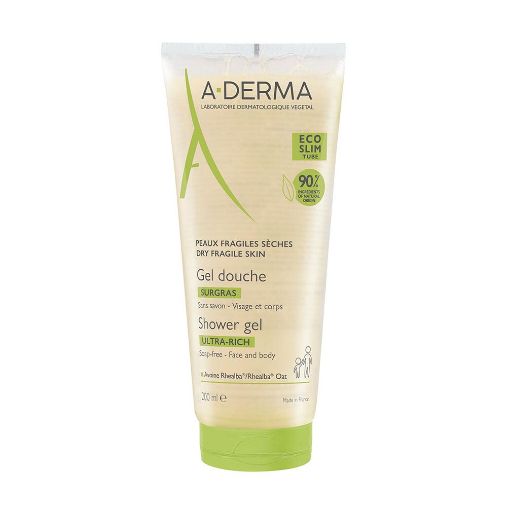 A-Derma Rhealba oats Surgras shower gel 200 ml