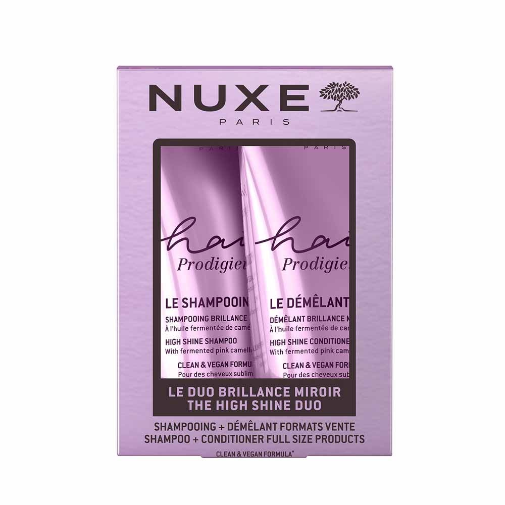 Nuxe Hair Prodigieux Mirror Shine Shampoo 200ml + Shine Detangler 200ml free