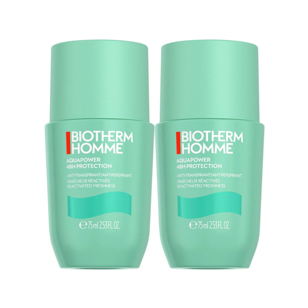 Biotherm Aquapower 48h Antiperspirant Deodorant for Men 2x75ml