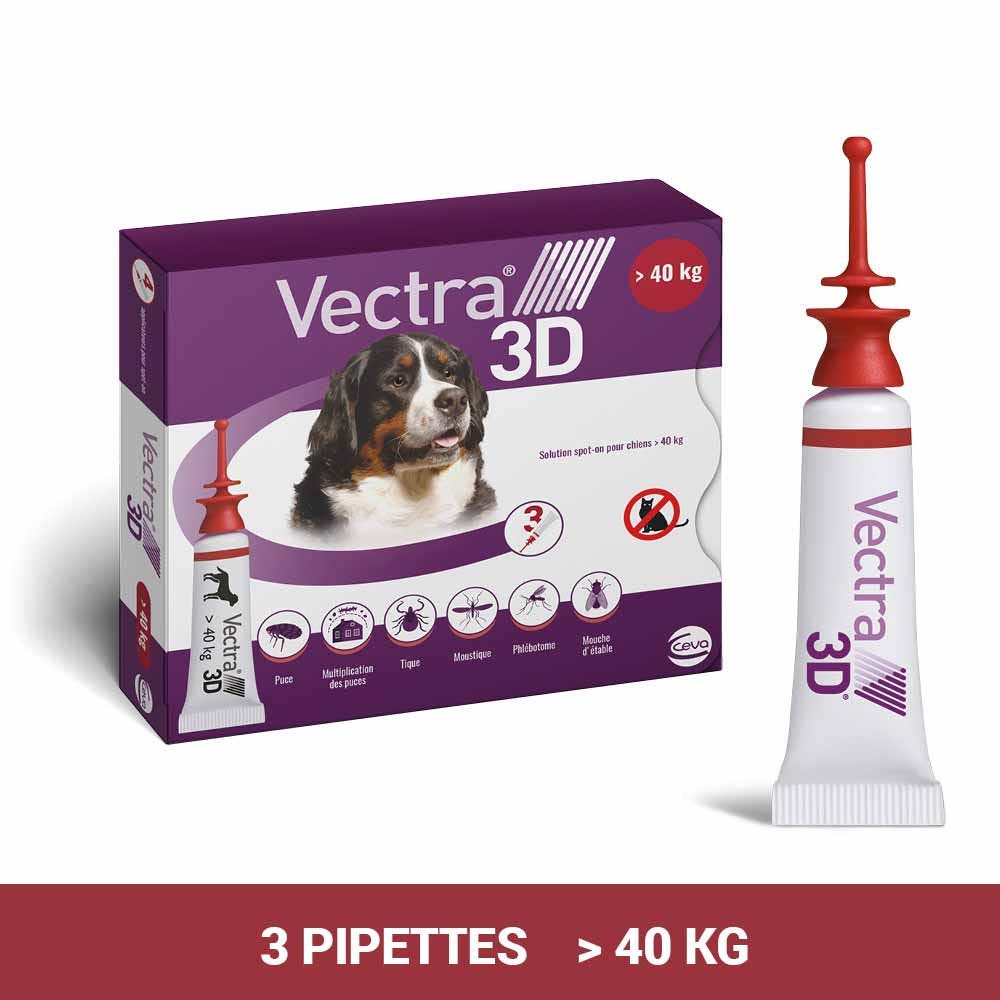 Vectra Spot-on solution for dogs &gt; 40 kg 3 pipettes