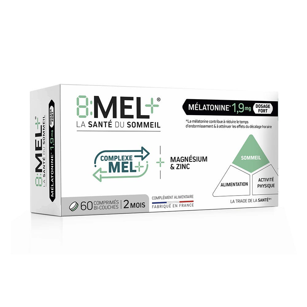 8:MEL+ Melatonin 1.9 mg 60 bi-layer tablets