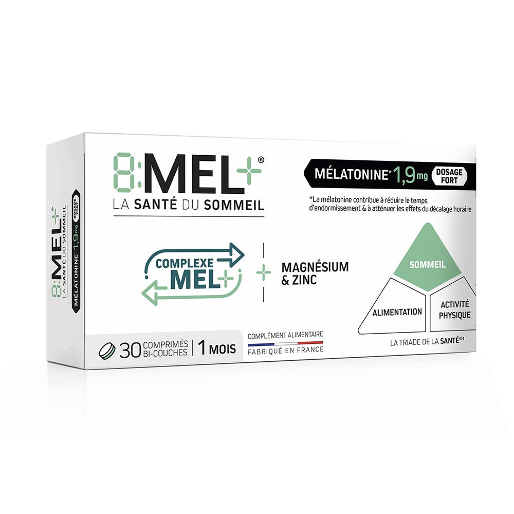 8:MEL+ Melatonin 1.9mg 30 double-layer tablets