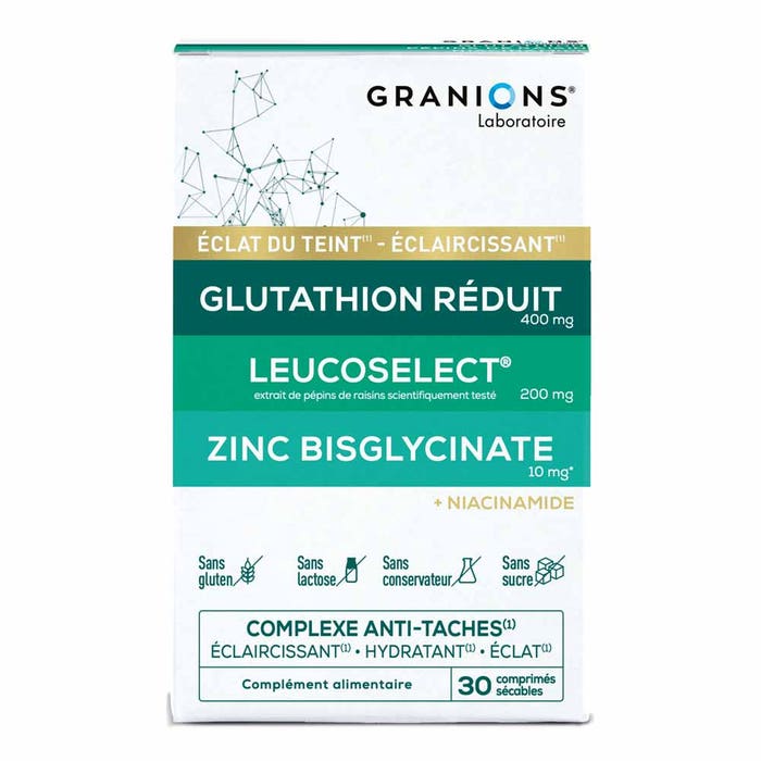 Granions Dark spot corrector brightening, glowing and hydrating 30 tablets - Easypara Granions Dark spot corrector brightening, glowing and hydrating 30 tablets - Easypara