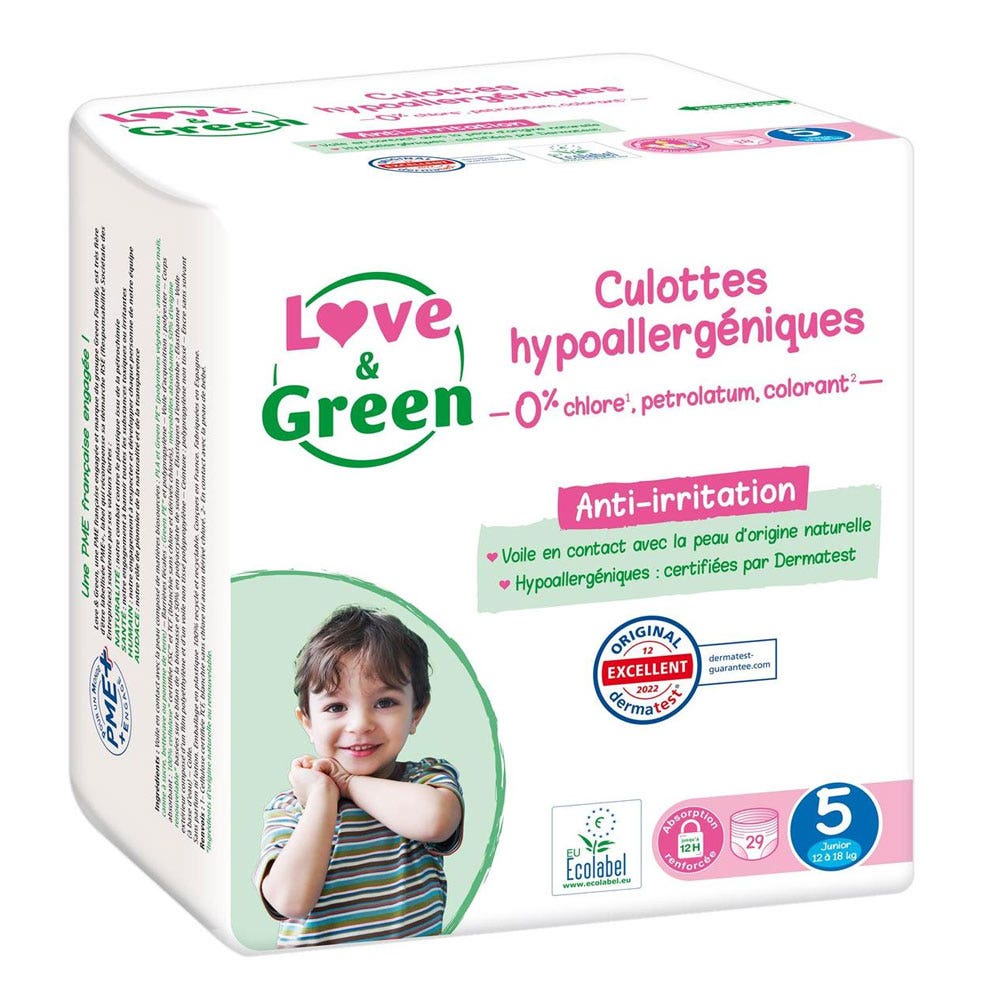 Love&Green Hypoallergenic panties Size 5 Junior 12 to 18kg x29