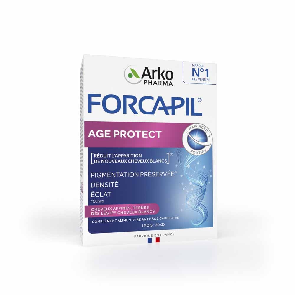 Arkopharma Forcapil Age Protect for Pigmentation, Density and Radiance grey and dull hair 30 tablets