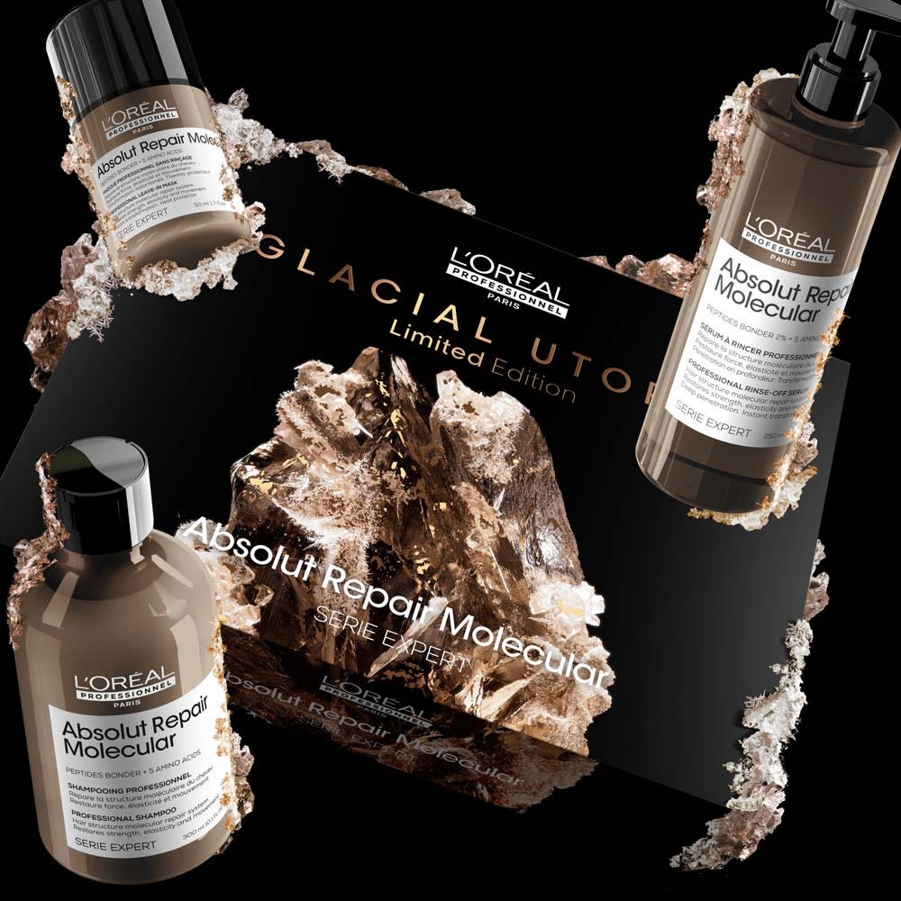 新品未開封未使用　L'OREAL Paris 4点セット L'Oréal Professionnel Absolut Repair Molecular Coffret Glacial