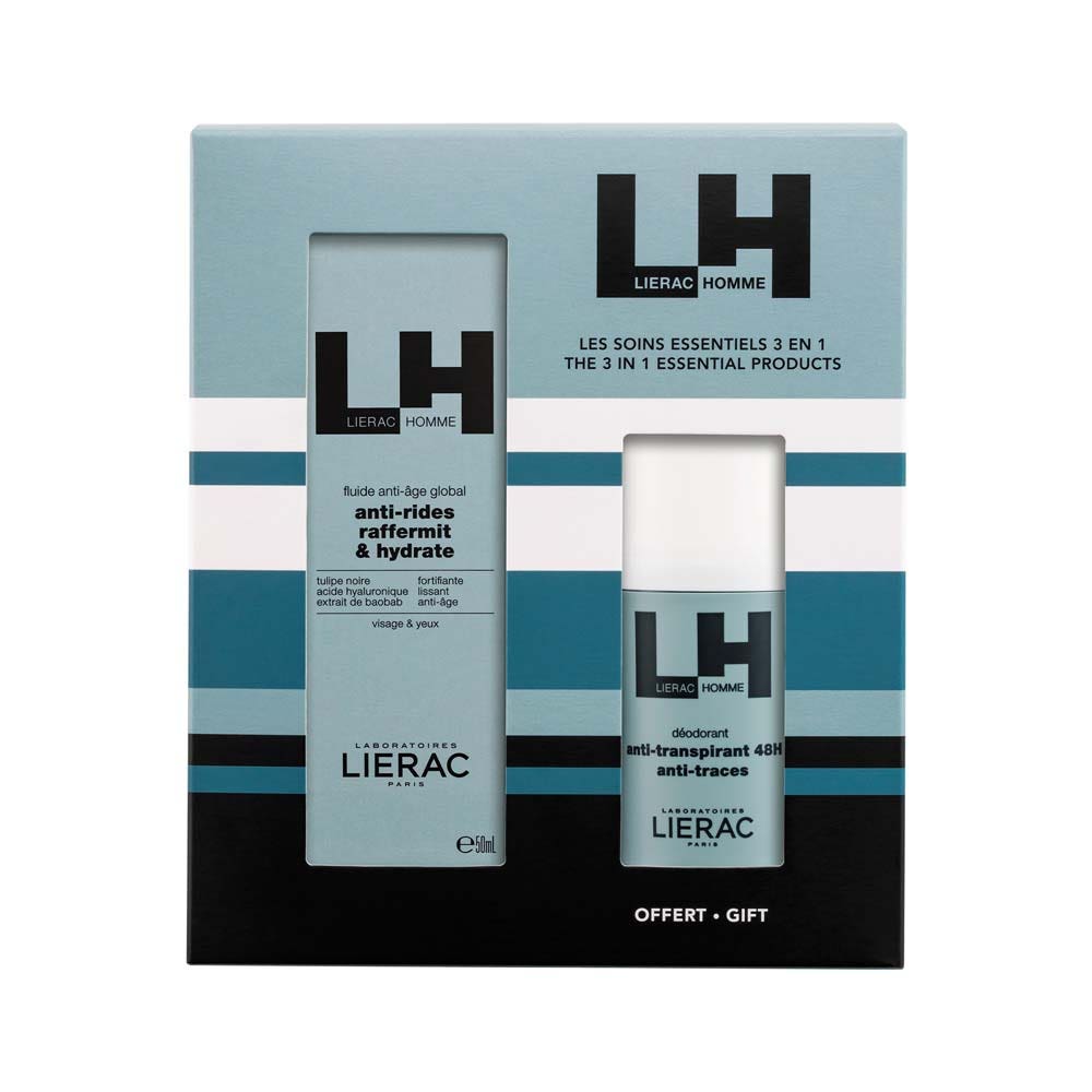 Lierac Man Father's Day gift set with anti-ageing fluid + free deodorant 100 ml